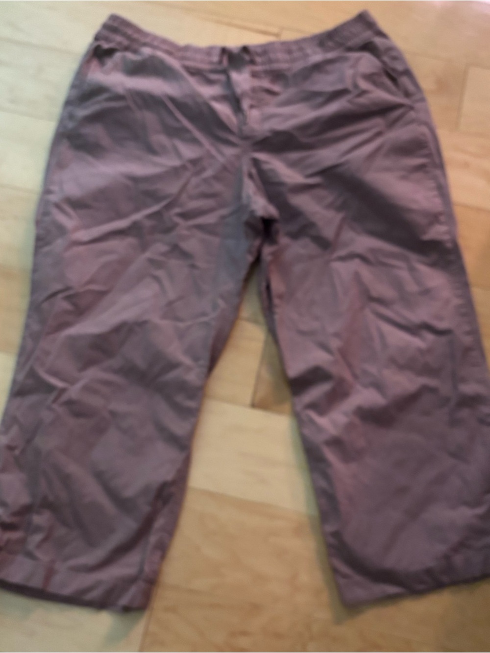 LL Bean ripstop elastic  waistband cropped pants XL - Picture 3 of 5